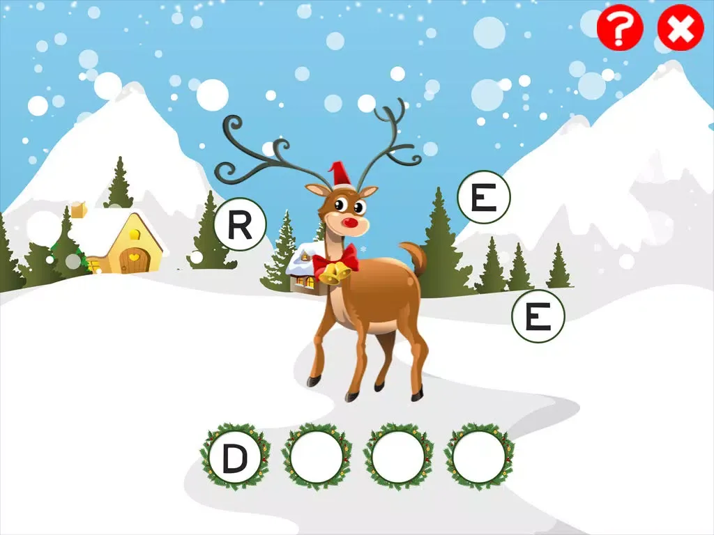 Capturas de pantalla de ABC Christmas games for children to train your spell-ing skills with Xmas animals of the forest iPad 