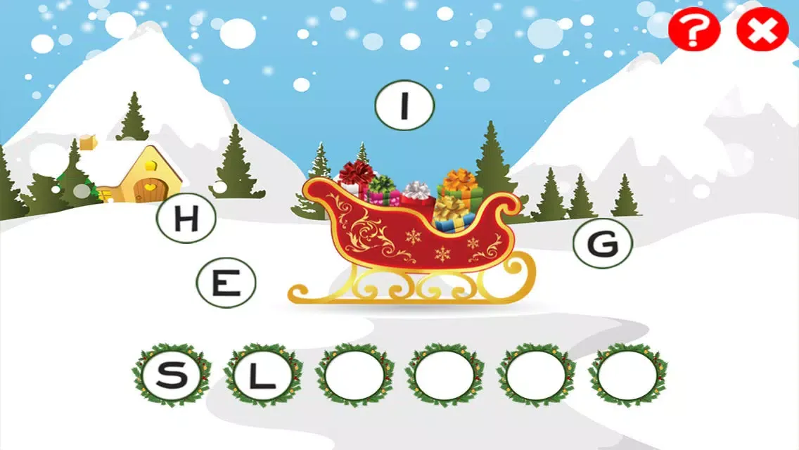 Capturas de pantalla de ABC Christmas games for children to train your spell-ing skills with Xmas animals of the forest