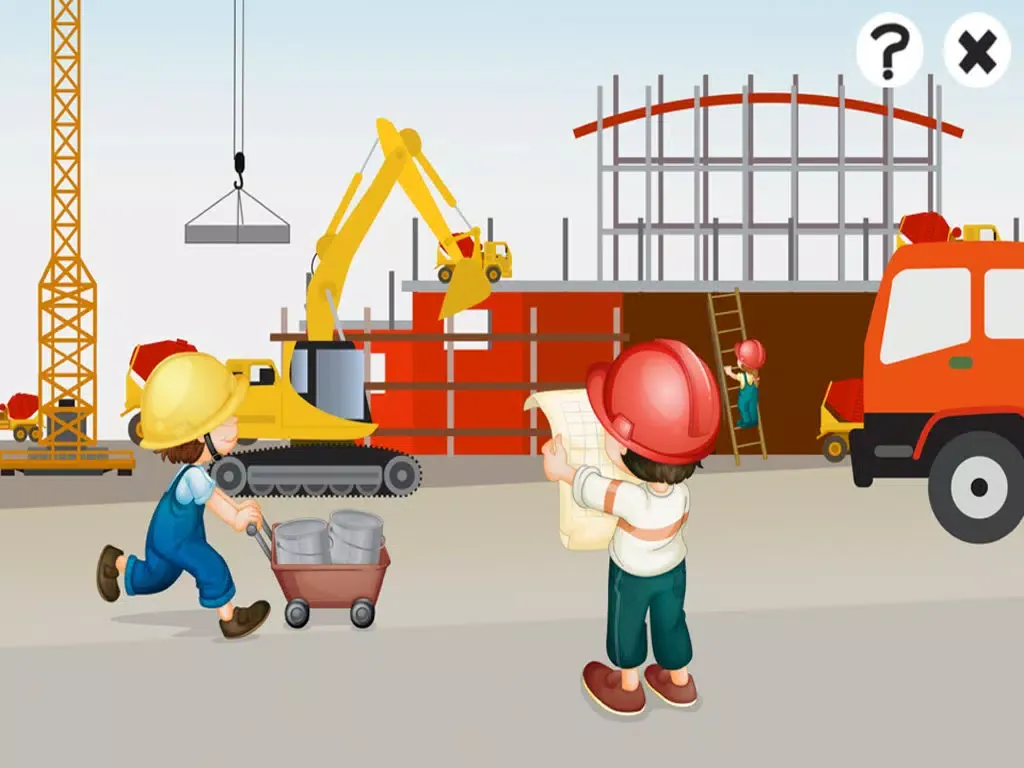 Capturas de pantalla de A Construction Site Learning Game for Children: Learn about the builder iPad 