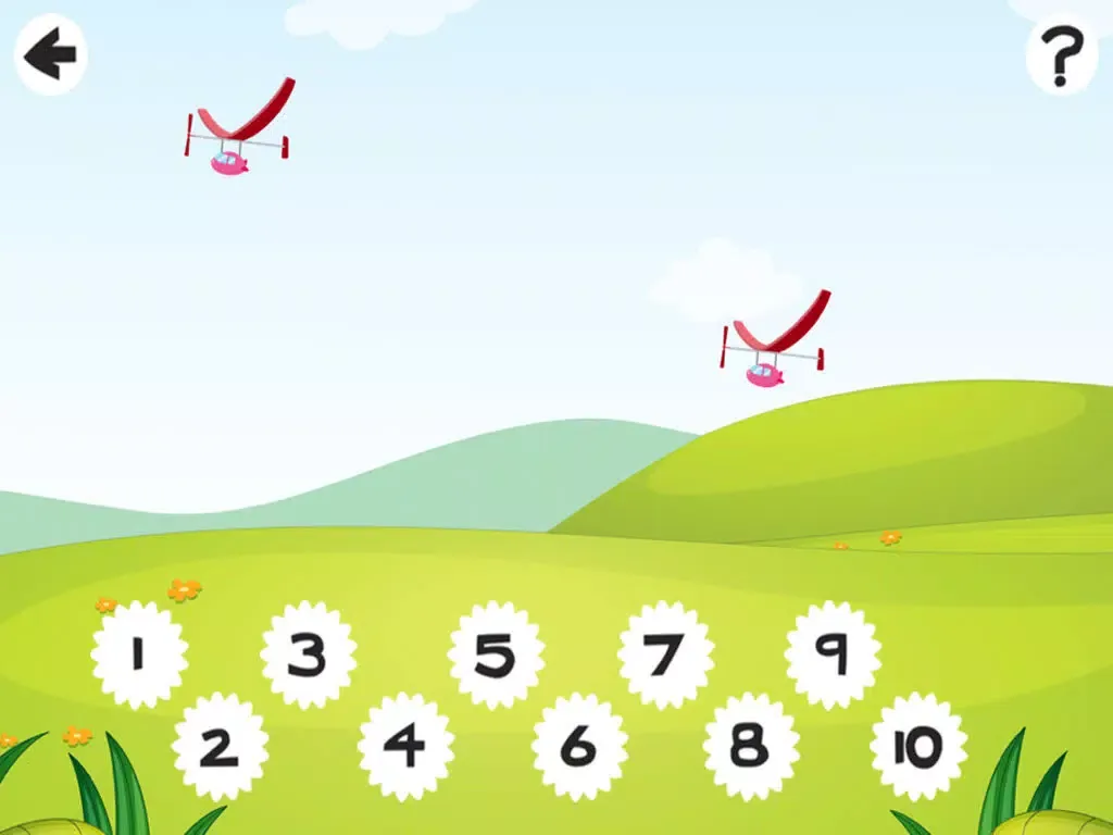 Captures d'écran de Active Counting Game for Children Learn to Count 1-10 with Flying Engines and Helicopters iPad 