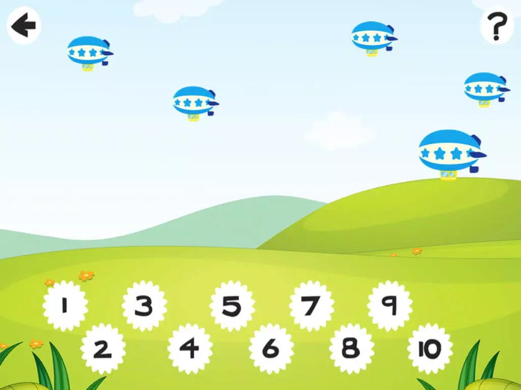 Captures d'écran de Active Counting Game for Children Learn to Count 1-10 with Flying Engines and Helicopters iPad 