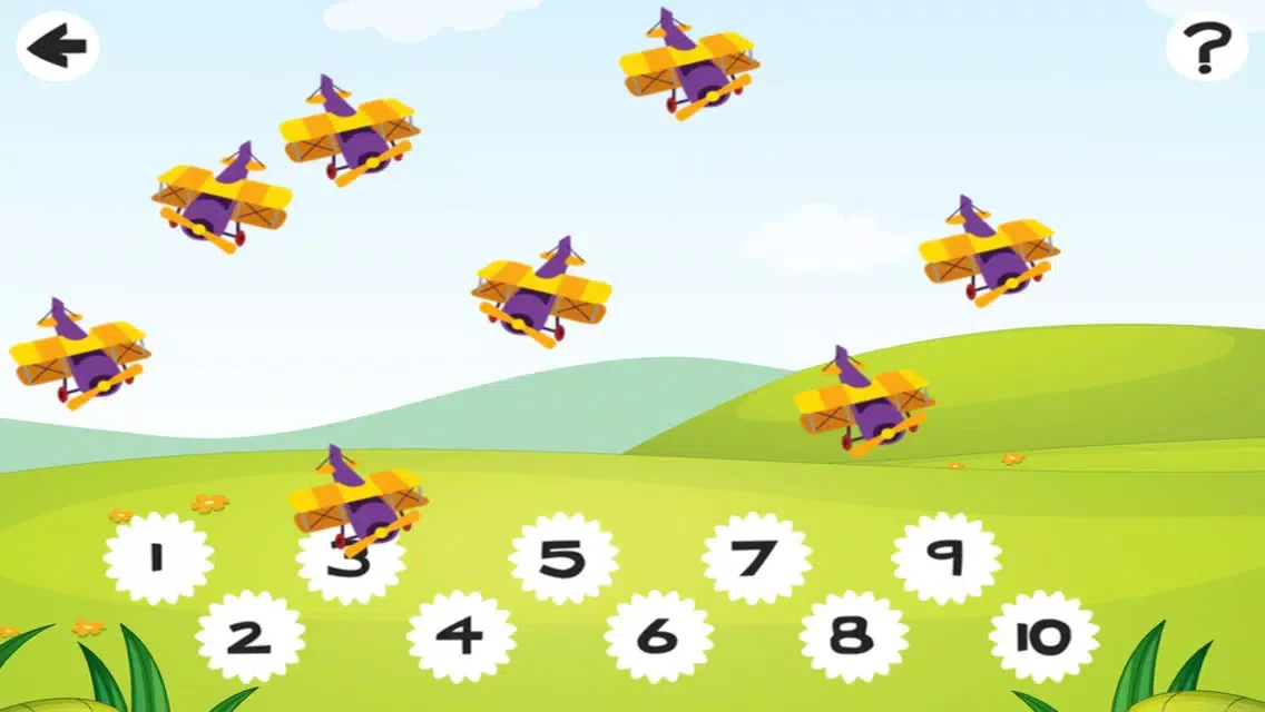 Captures d'écran de Active Counting Game for Children Learn to Count 1-10 with Flying Engines and Helicopters