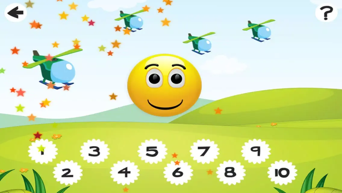Captures d'écran de Active Counting Game for Children Learn to Count 1-10 with Flying Engines and Helicopters