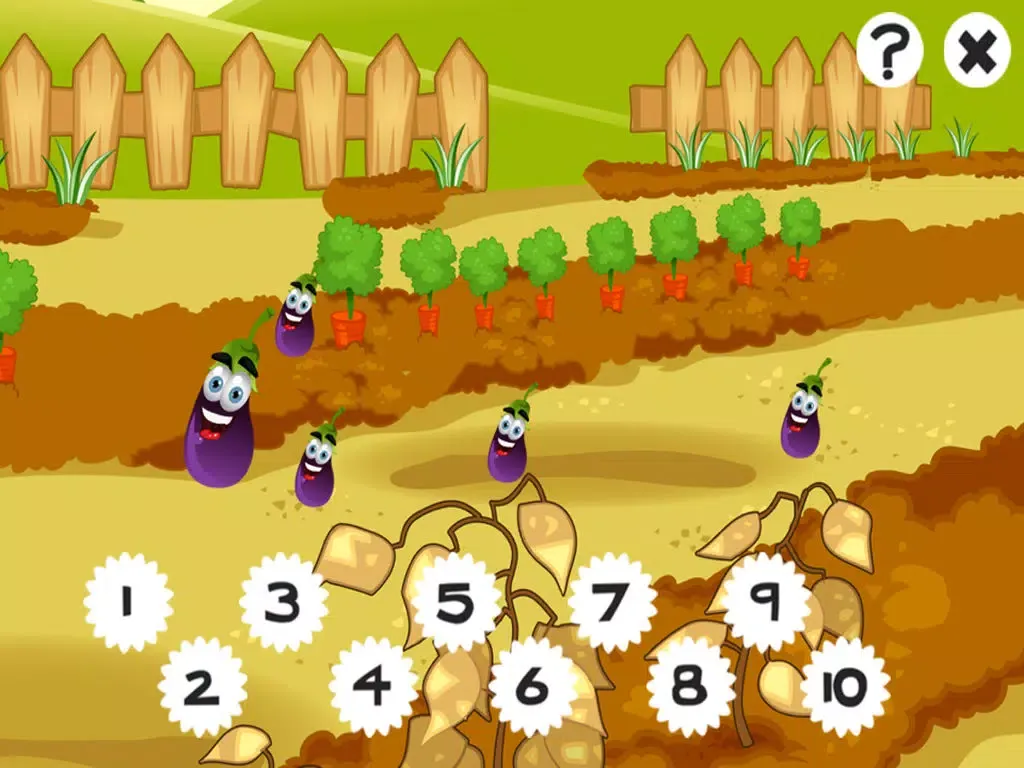 A Garden Counting game for children: Learn to count the numbers 1-10 iPad Screenshots