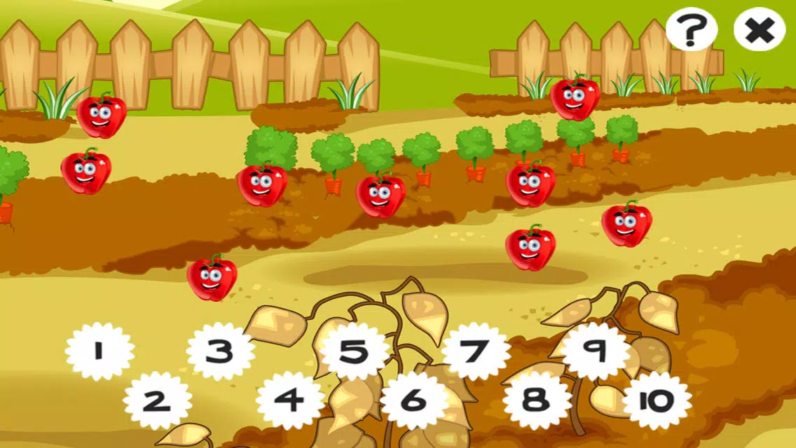 Скриншоты A Garden Counting game for children: Learn to count the numbers 1-10