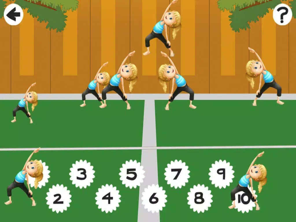 Action on the tennis court; counting game for children: learn to count 1 - 10 iPad  Screenshots