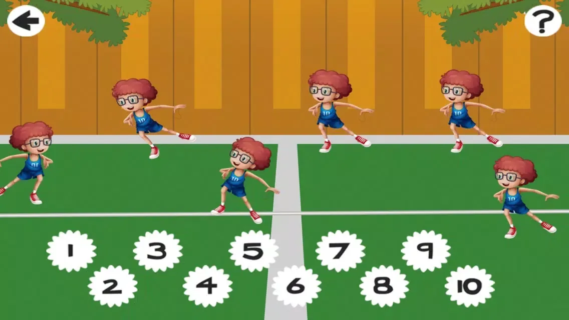 Action on the tennis court; counting game for children: learn to count 1 - 10 Screenshots