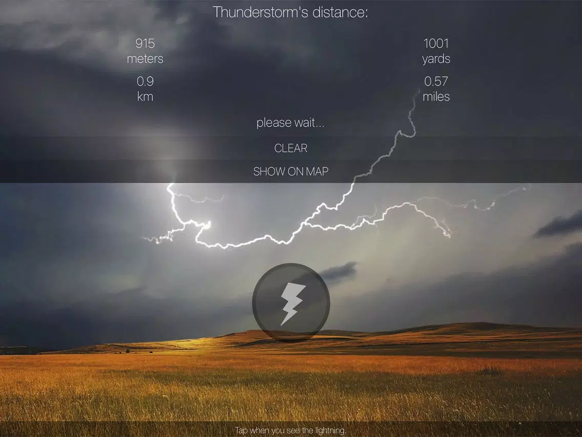 Thunderstorm Location Calculator - Get Distance & Location of the next Thunderstorm! iPad  Screenshots