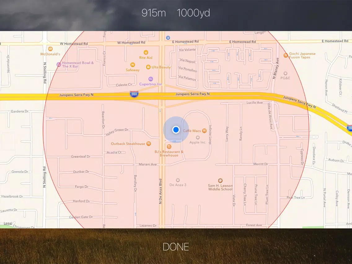 Thunderstorm Location Calculator - Get Distance & Location of the next Thunderstorm! iPad  Screenshots