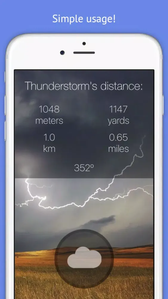 Thunderstorm Location Calculator - Get Distance & Location of the next Thunderstorm! স্ক্রিনশট