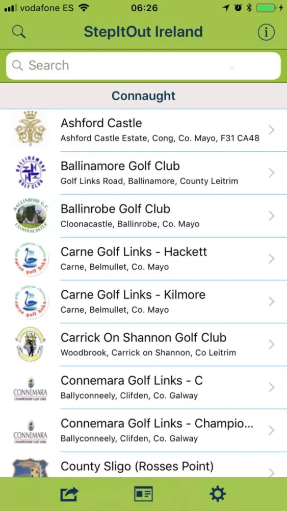 Tangkapan layar StepItOutGolf Ireland