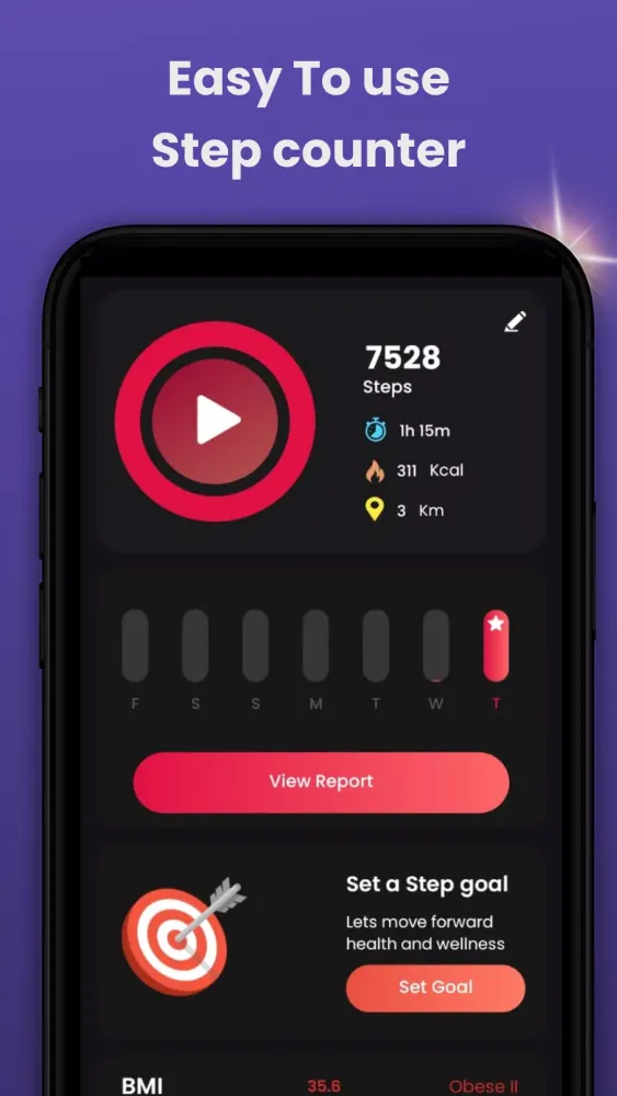 Pedometer app - step tracker Screenshots