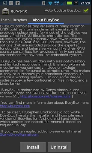 Ảnh chụp màn hình của BusyBox Pro