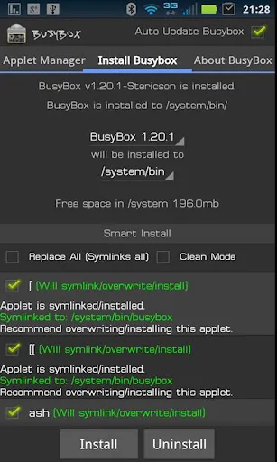 Ảnh chụp màn hình của BusyBox Pro