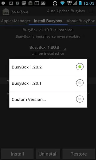 Ảnh chụp màn hình của BusyBox Pro