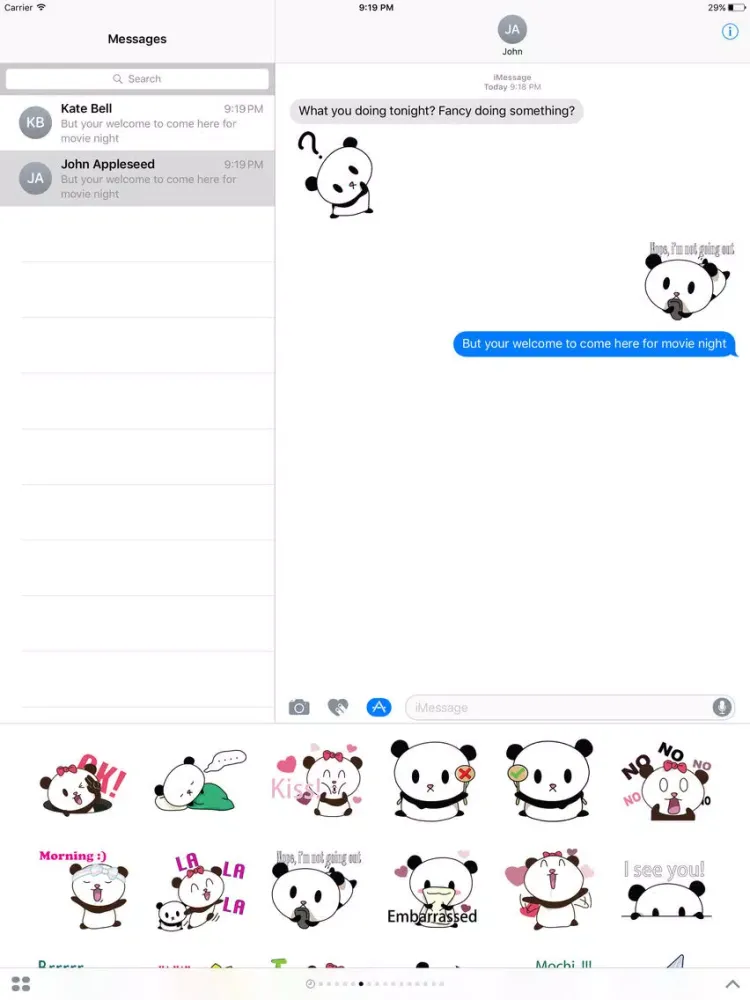 Bored Panda Sticker iPad  Ekran Görüntüleri