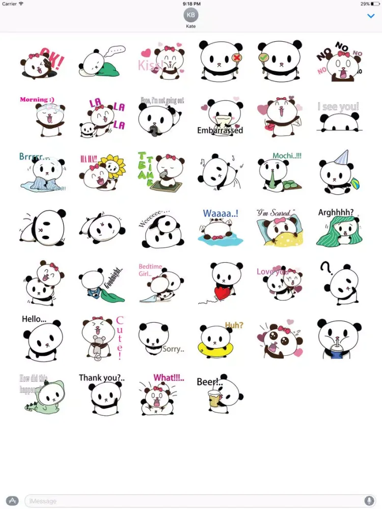 Bored Panda Sticker iPad  Ekran Görüntüleri