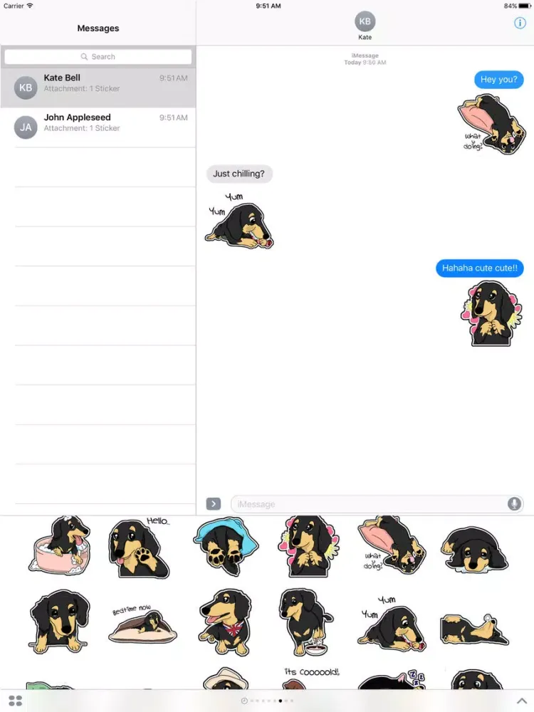 Dachshund Sticker iPad  سکرین شاٹس
