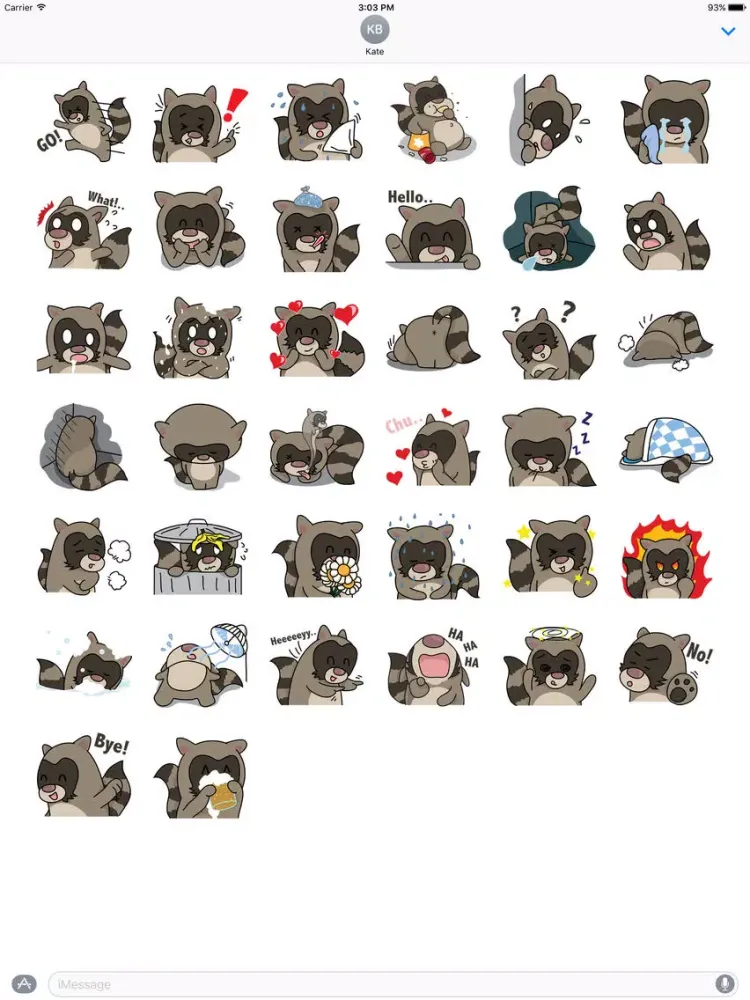 Zrzuty ekranu Racoons Racoons Sticker iPad 