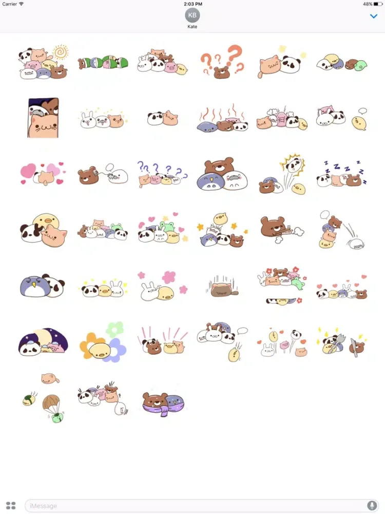 Sweet Mochi Animal Stickers! iPad 應用截圖