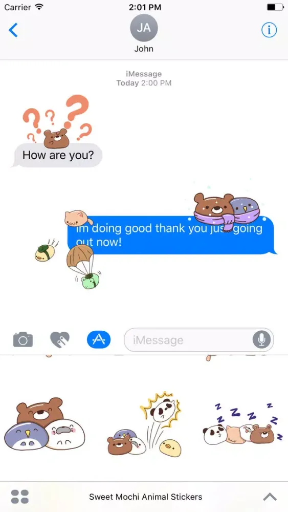 Sweet Mochi Animal Stickers!應用截圖