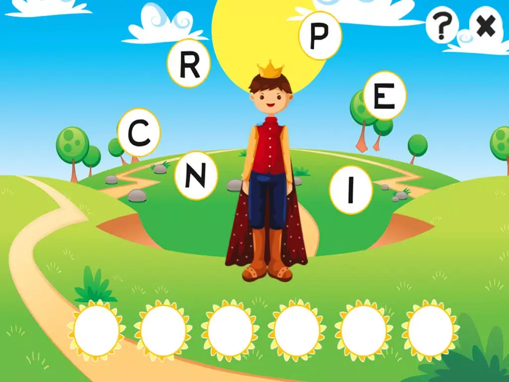 A Fairy Tale Learning Game for Children: learn with princess, wizard, knight & horse iPad 应用截图