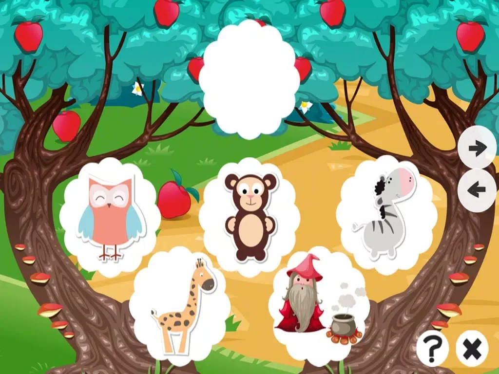 Animals baby game for children: Find the mistake in the forest iPad  Screenshots