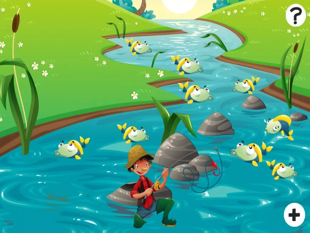 A Fishing Game for Children: Learn with Fish puzzles, games and riddles iPad  スクリーンショット