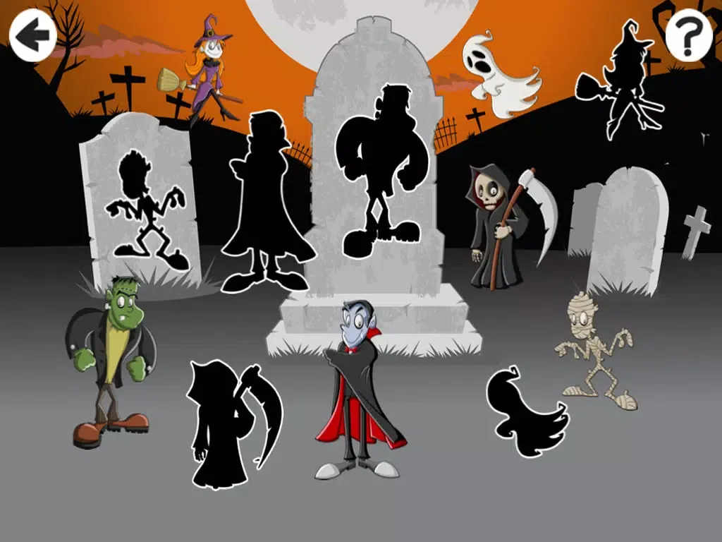 A Halloween Learning Game for Children with Cute Monsters and Ghosts iPad 應用截圖
