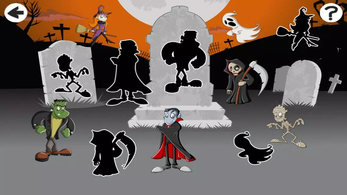 A Halloween Learning Game for Children with Cute Monsters and Ghosts應用截圖