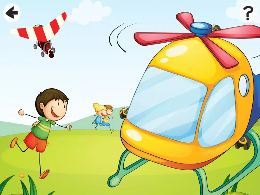 تصاویر Helicopter-s Game: Learn and Play for Children with Flying Engines in the air iPad 