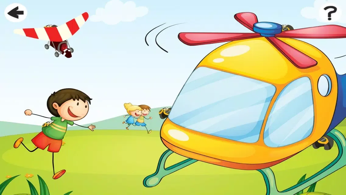 تصاویر Helicopter-s Game: Learn and Play for Children with Flying Engines in the air