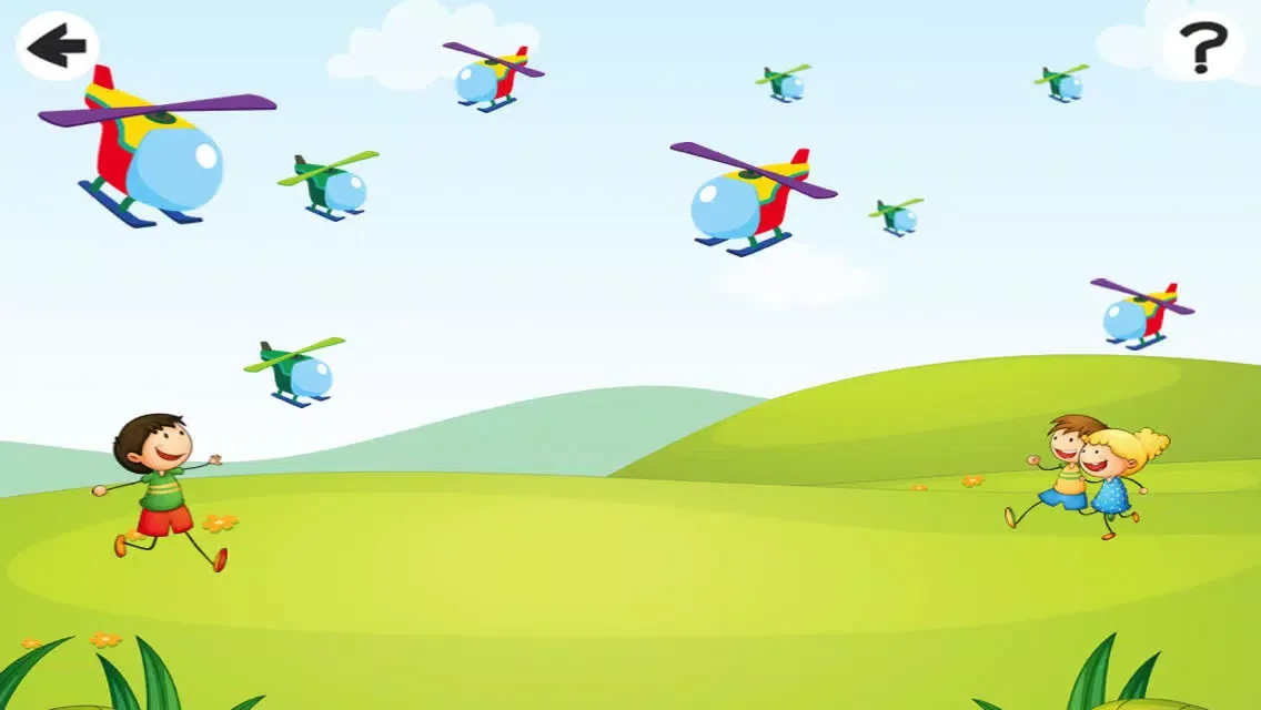 تصاویر Helicopter-s Game: Learn and Play for Children with Flying Engines in the air