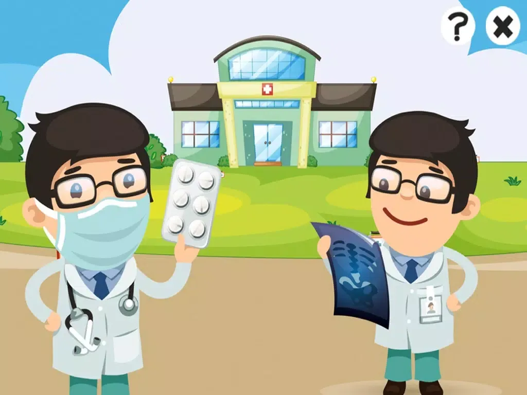 A Hospital Learning Game for Children: Learn and Play with Doctor & Patient for Pre-School iPad  Screenshots