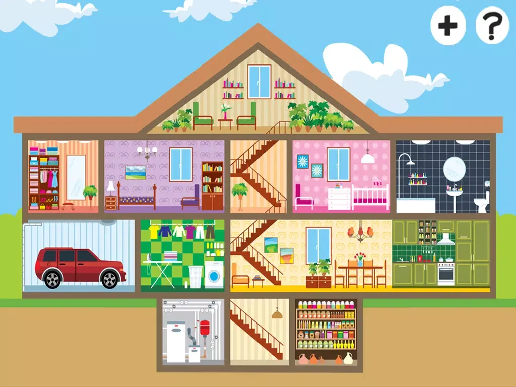 Tangkapan layar ABC House for Children! Learn First Words and Phrases in English iPad 