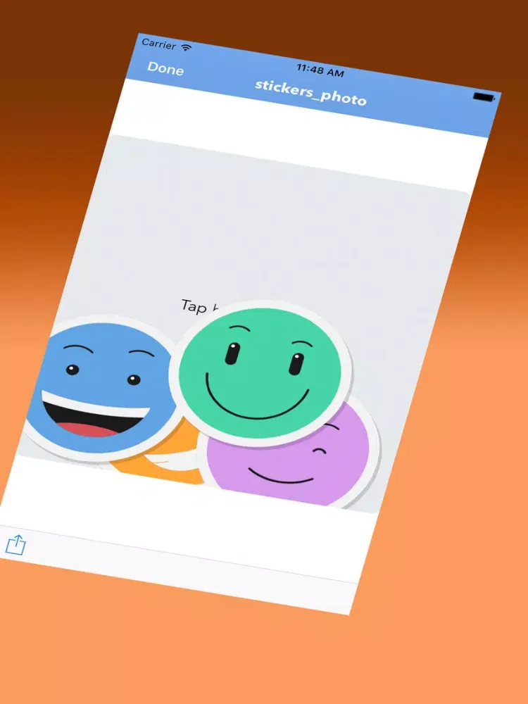 Cute Emoticons Sticker iPad 应用截图
