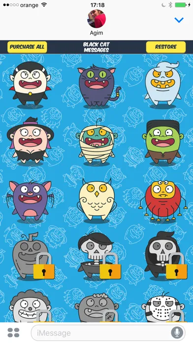 Capturas de pantalla de iSticker App. Send Stickers in iMessage Chat.