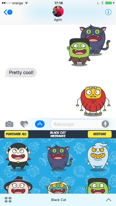 Capturas de pantalla de iSticker App. Send Stickers in iMessage Chat.