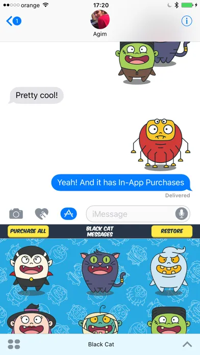 Capturas de pantalla de iSticker App. Send Stickers in iMessage Chat.