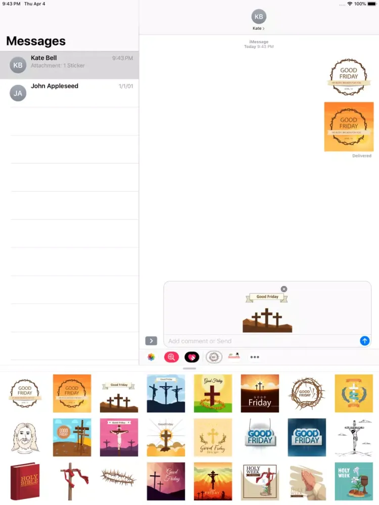 Good Friday Stickers iPad  سکرین شاٹس