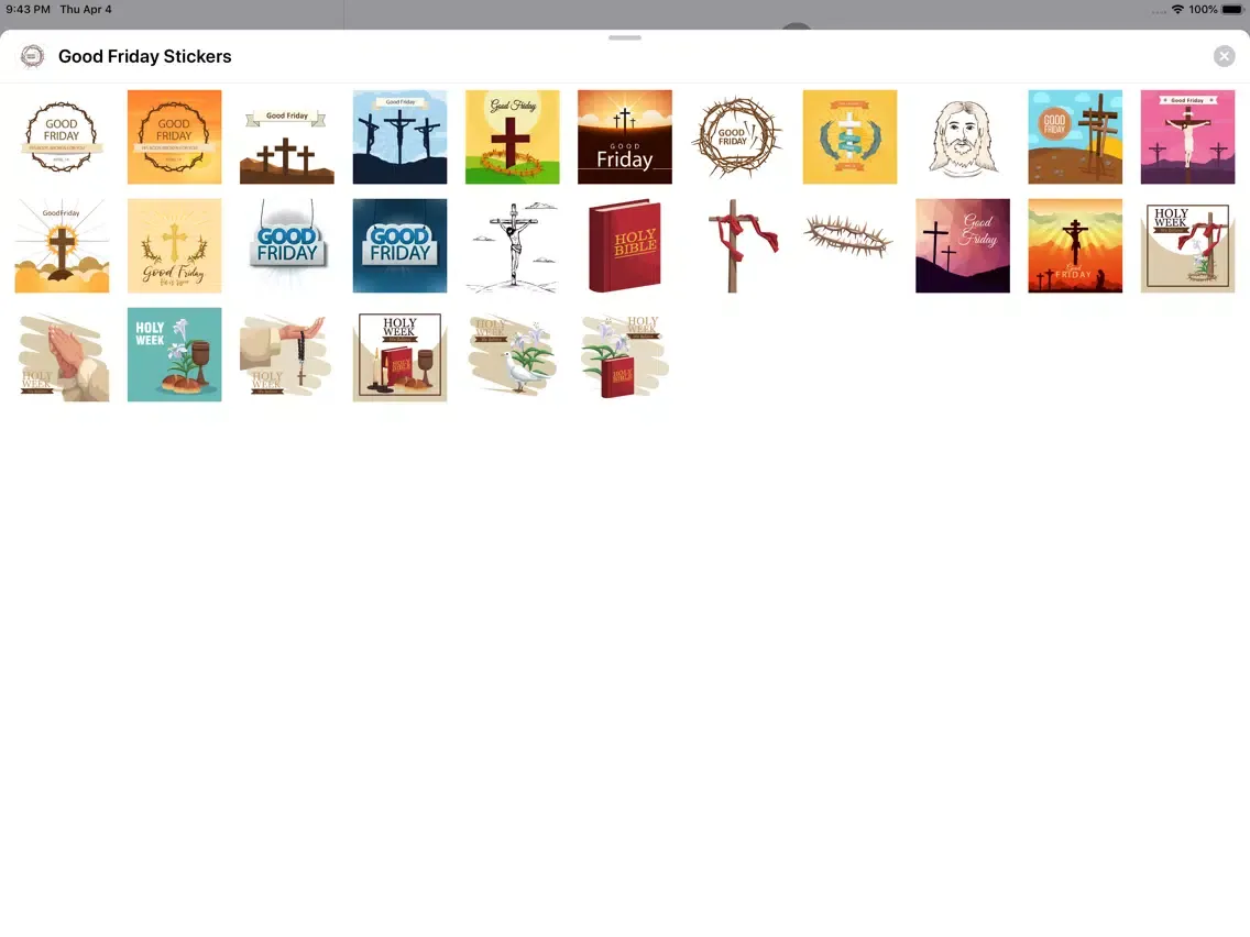 Good Friday Stickers iPad  سکرین شاٹس