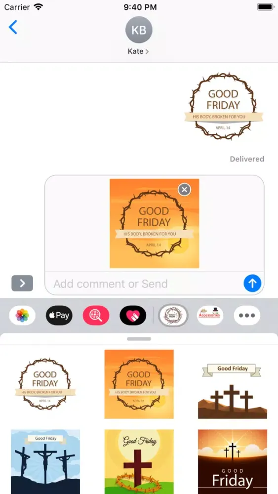 Good Friday Stickers سکرین شاٹس