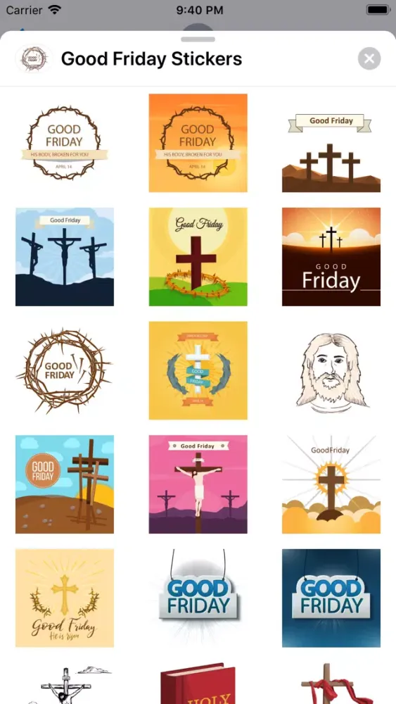 Good Friday Stickers سکرین شاٹس