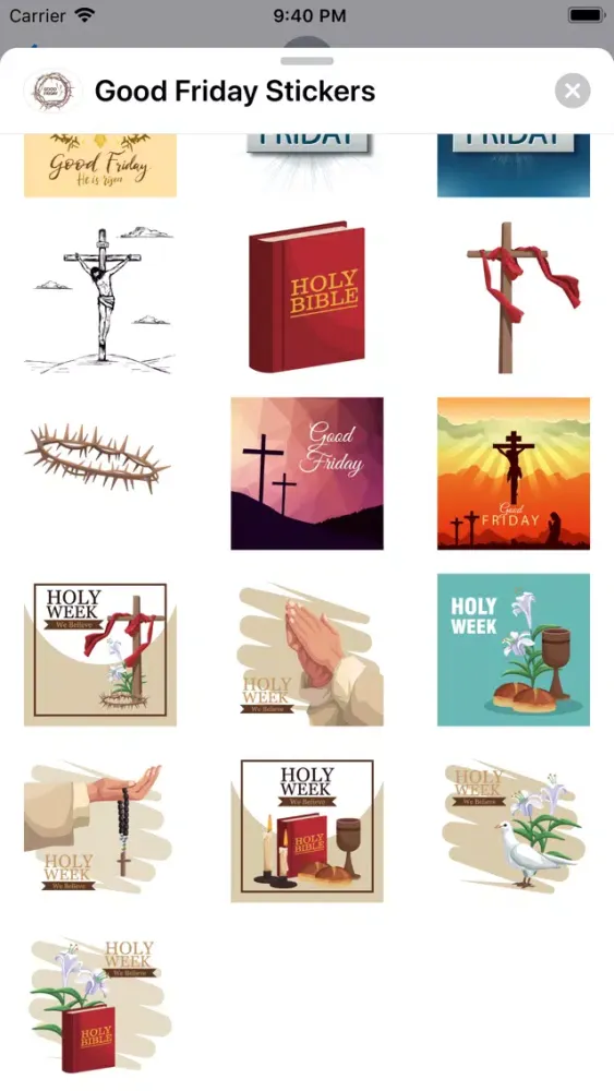 Good Friday Stickers سکرین شاٹس