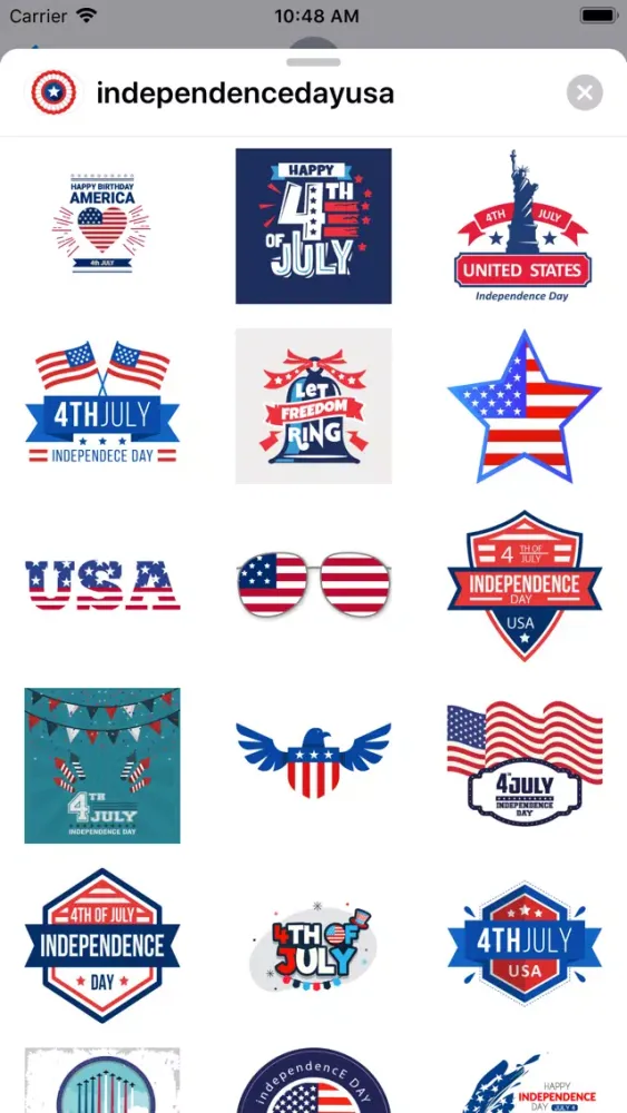 Independence day USA stickers Screenshots