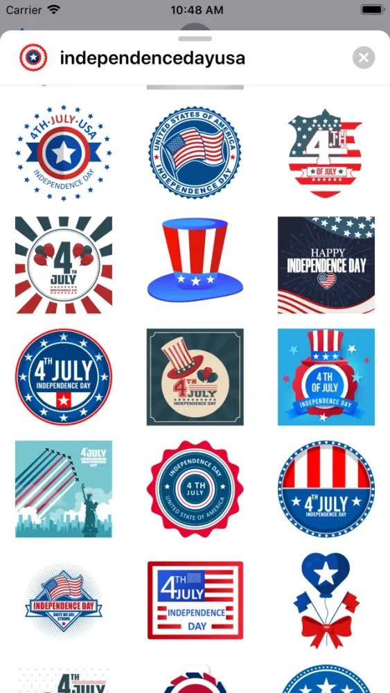 Independence day USA stickers Screenshots
