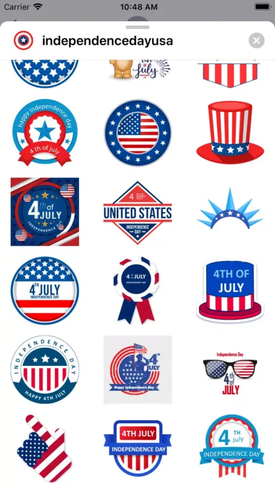 Independence day USA stickers Screenshots