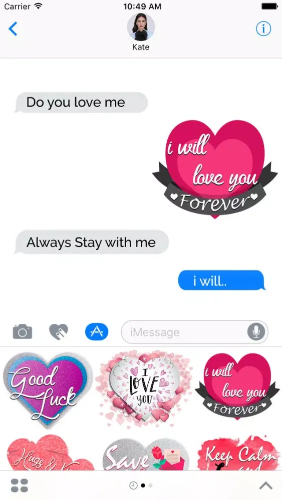 Love Heart Illustrated Stickers 스크린샷