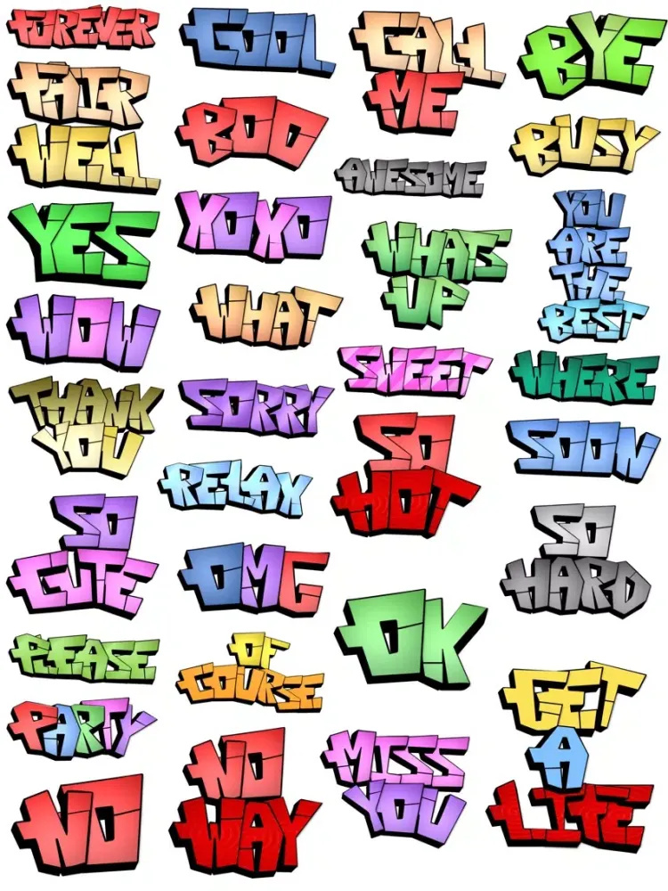 Graffiti Text Pack 1 iPad  স্ক্রিনশট