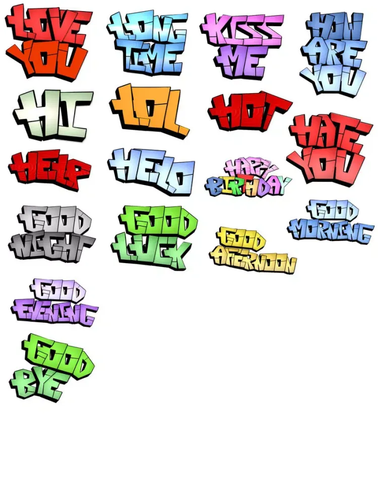 Graffiti Text Pack 1 iPad  স্ক্রিনশট
